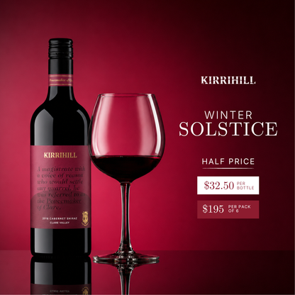 Winter Solstice Offer - Half Price - 'The Peacemaker' Cabernet Shiraz 2018, Clare Valley 6-Pack